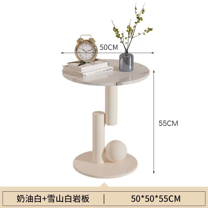 Creative accessible luxury round slate coffee table table balcony office sofa living room small apartment small table side table bedside