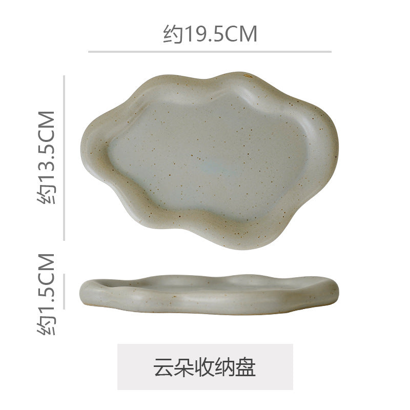 Byron ins electroplated silver tray photo props jewelry storage tray display tray accessible luxury ceramic jewelry ornaments