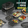 304 stainless steel food storage container - refrigerator & freezer safe, vacuum-sealed lunch box, food preservation container, rice box, and kimchi jar