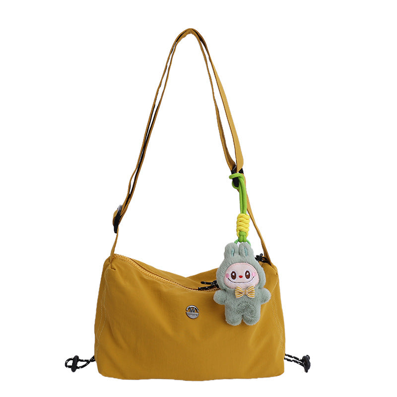 Women's casual crossbody bag - 2026 spring/summer new arrival - wide strap versatile canvas bag - large capacity commuter shoulder bag