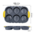 amazon silicone burger mold 6-piece enlarged handle bread mold kitchen baking tool non-stick baking pan