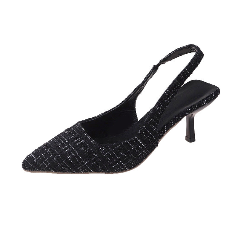 French chic pointed-toe heeled sandals for women - new summer 2024 collection - stiletto heel, slip-on style - wholesale available
