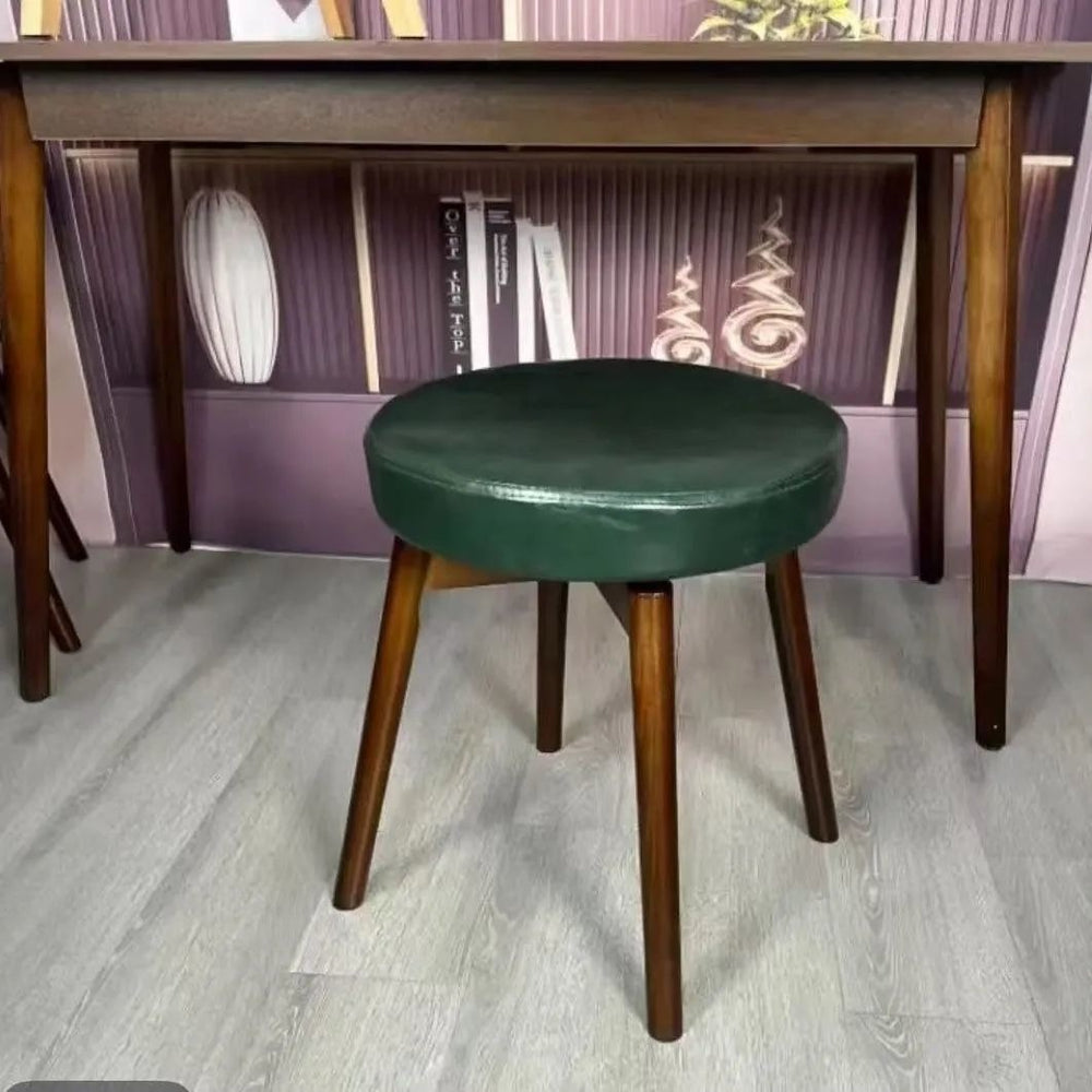 Solid wood rotating desk chair - light luxury makeup computer stool - dining chair - retro children's study bedroom furniture