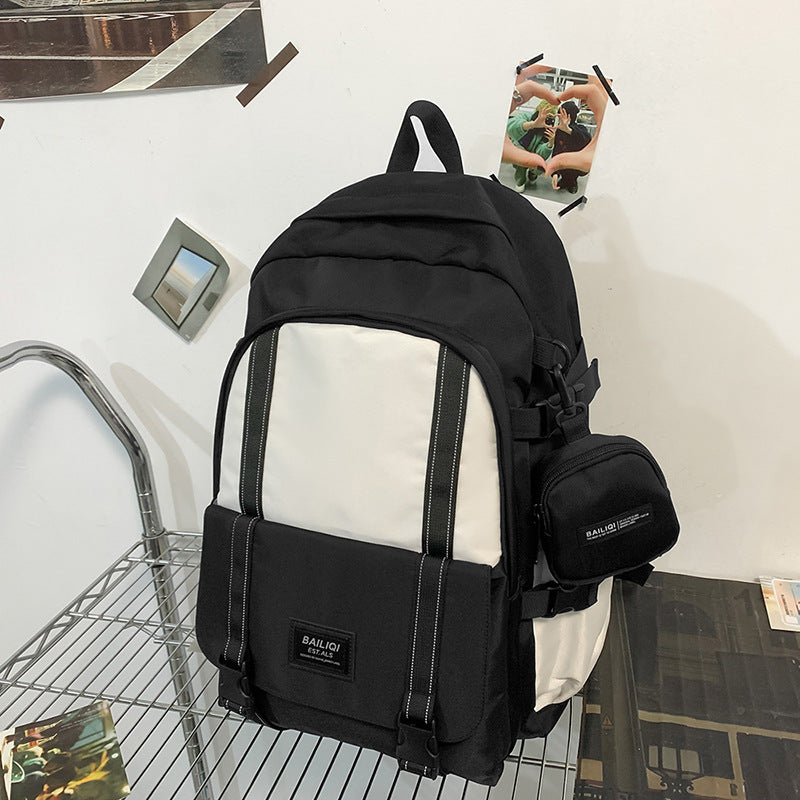 Trendy backpack for girls - high school & college students - large capacity, workwear style, laptop backpack, travel rucksack for men