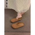 Bohemian style birkenstock-style open-toe mules - women's summer 2026 new collection - slip-on woven sandals