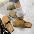 Birkenstock women's summer outdoor slippers 2024 new half-toe couple style thick sole closed-toe mules french sandals
