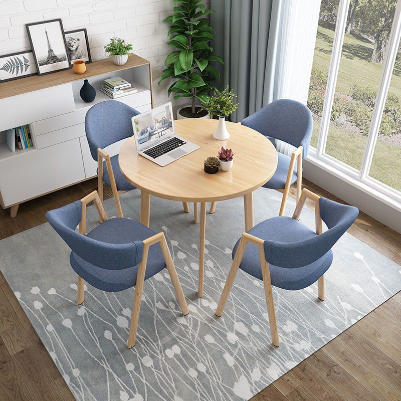 Nordic light luxury negotiation table and chair combination sales department modern casual milk tea shop dining table small apartment round table for home