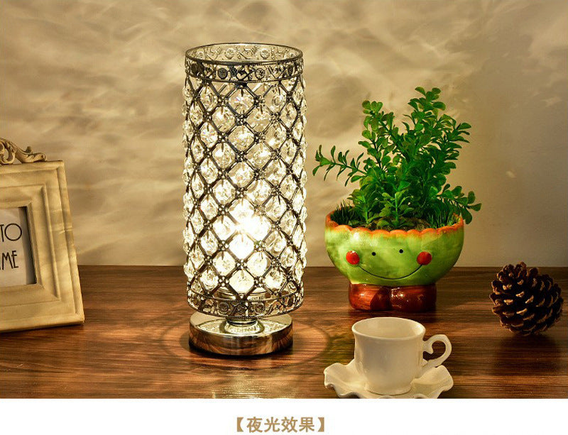 Supply crystal table lamp dining room living room art deco table lamp creative bedroom bedside lamp