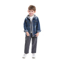 Kids' faux two-piece denim jacket - new autumn/winter hooded fashion casual top for boys and girls - wholesale for export
