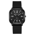 e-commerce square case personalized creative men's watch wholesale fashion retro silicone strap student quartz watch for men