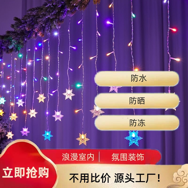 LED butterfly ice bar light interior decoration curtain light living room atmosphere flash light low pressure lights string snowflake ice bar light