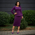 Autumnew arrivallong sleeveselegance one-step skirt stereo flower ruffles silm hip-hugging work clothingdress dress