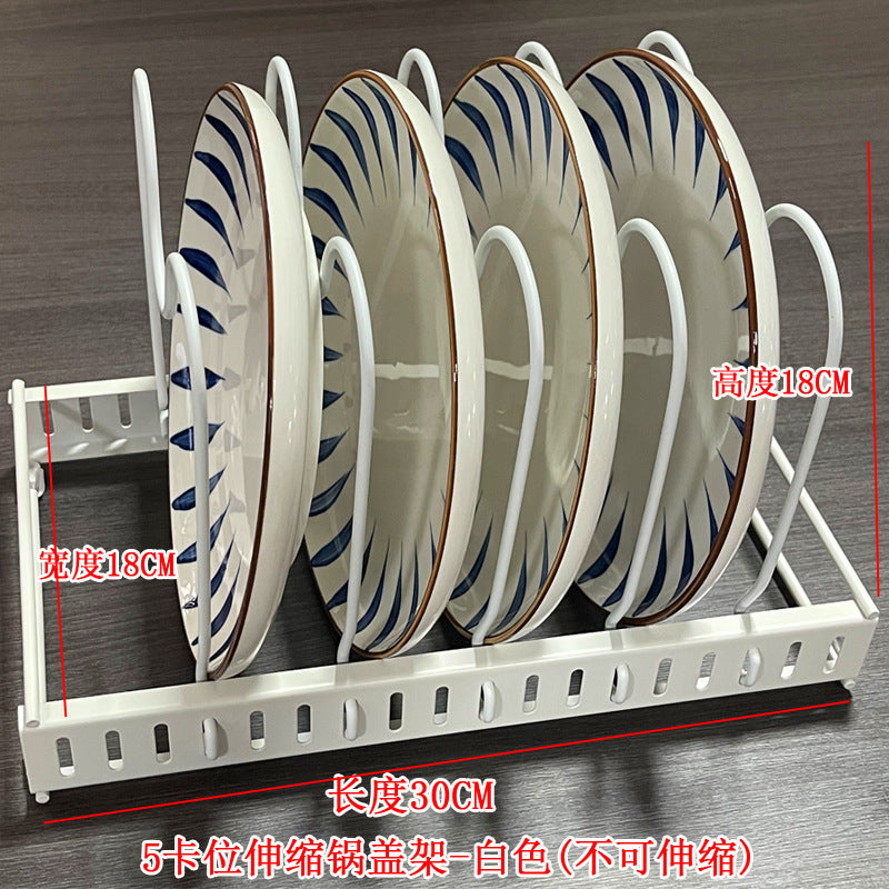 Processing Customized Kitchen Shelves Storage Multi-layer Kitchenware Cutting Board Cutting Board Pot Lid Pot Rack Supplies Telescopic Shelves