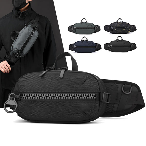 WEPOWER new men's fanny pack functional breast bag simple and fashionable shoulder bag large capacity satchel sports fanny pack