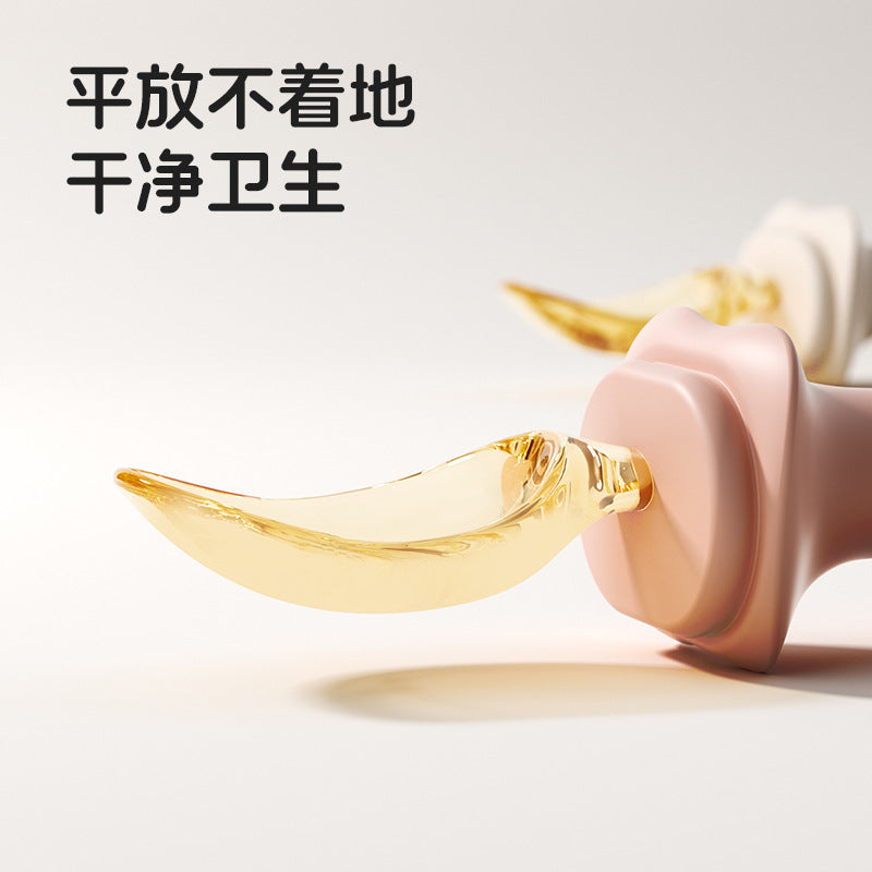 Ppsu yuanbao spoon baby food supplement spoon baby independent eating learning to eat special silicone fork spoon kids tableware
