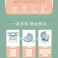 Baby crib newborn bed splicing large bed baby rocking bed bb children's bed cradle bed multifunctional movable foldable