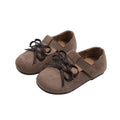Vancahao  spring new arrivalkidsfashion double bowsgirlretro birkenstock shoes soft bottom casualflats