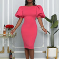 D3112 cross-border women's clothing  summer new arrival puff sleeve bodycon sexy evening party dress european and american style dress