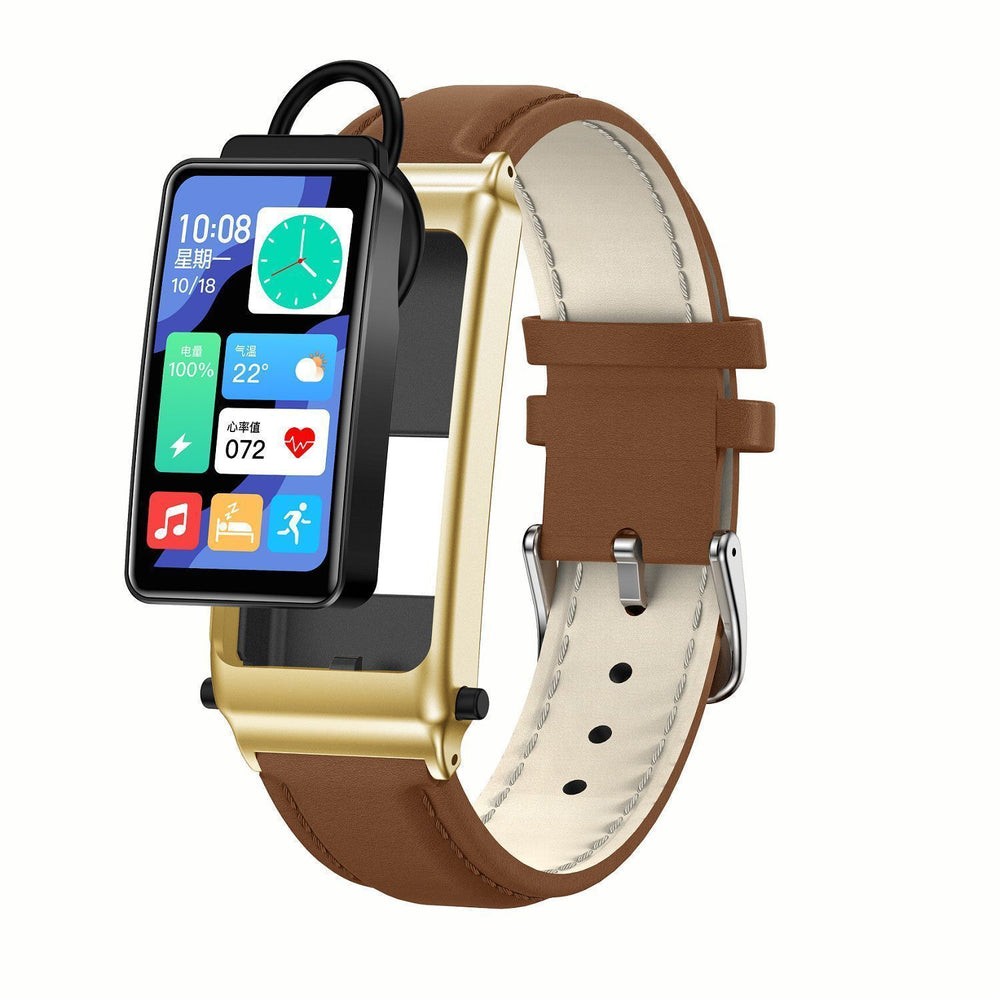 High-definition large screen, call and text-enabled smart bracelet with 2-in-1 earphones, heart rate and blood glucose monitoring, bluetooth watch with payment capabilities