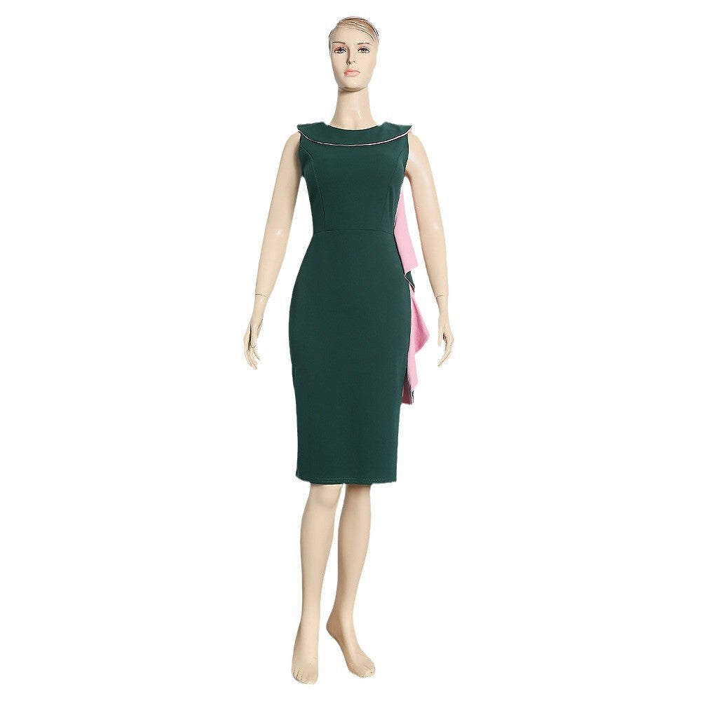 African clothing women's plus size round neck daily ol commute pencil skirt  banquet dress