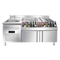 Stainless steel bartending station - complete cocktail bar equipment set for cocktail bars and lounges - bartending workstation & bar cabinet