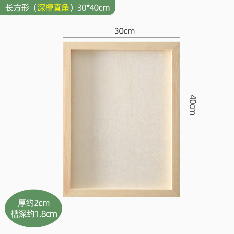 Solid wood clay picture frame mounted wood clay photo frame handmade DIY material wood frame colored clay works display empty frame