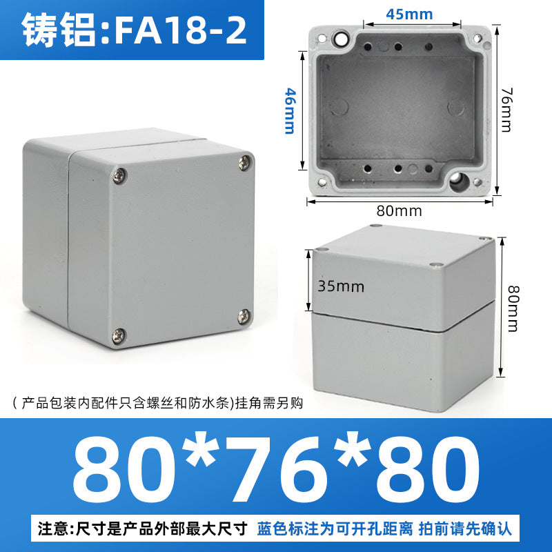 Cast aluminum waterproof box Outdoor waterproof aluminum box Metal box Outdoor terminal box Button box Sealed aluminum waterproof junction box