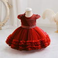 Fashionin stocknew arrival baby girl tutu gauze cake princess dress first birthday evening dress dressgirl dress