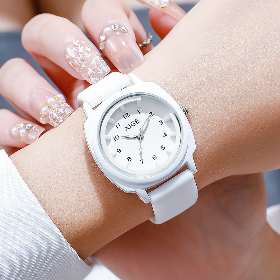 New korean style trendy waterproof watch - student, men's & women's ins college style retro literary couple quartz watch