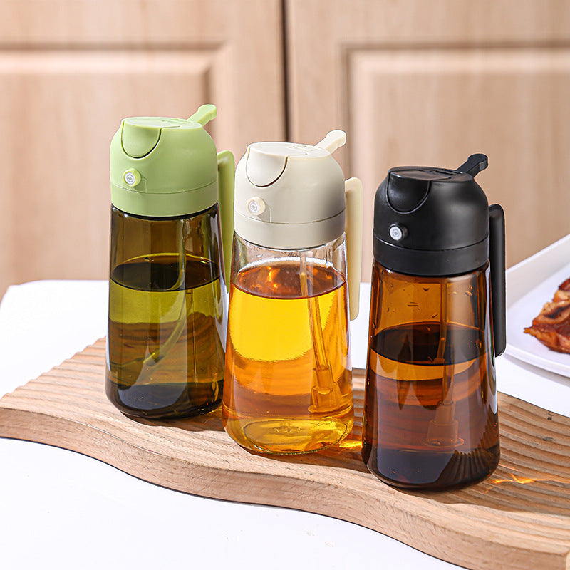 For homespray and pour two-in-one oil pot two-in-one kitchen for homespray atomized oil bottle automatic opening and closing oil pot