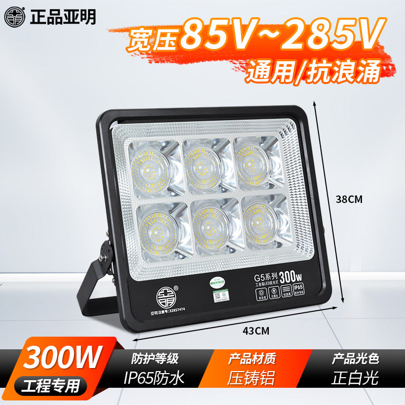 Yaming led floodlight isolation wide voltage industrial factory workshop outdoor high pole light anti-surge lighting spotlight