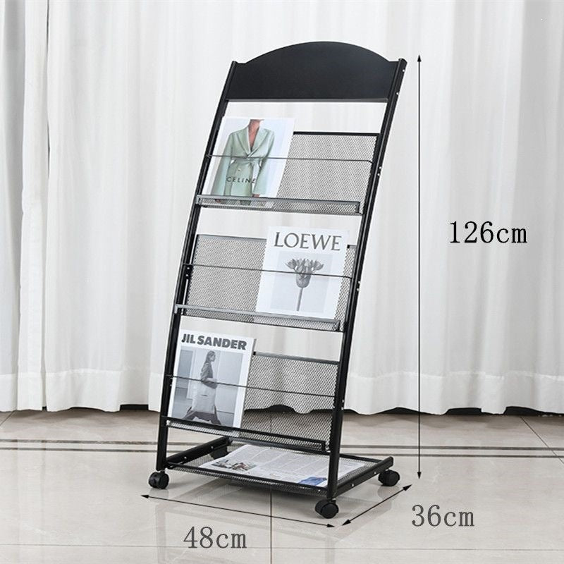 Floor magazine rack, newspaper rack, book rack, display rack, promotional material rack, single page rack, storage rack