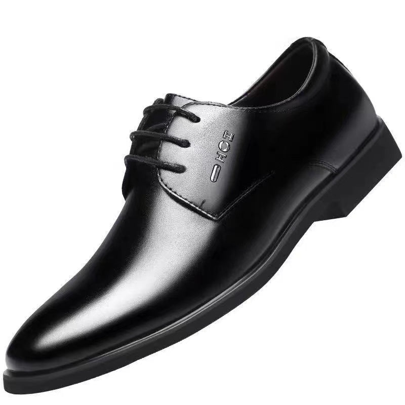 New arrival business formal leather shoes men's casual wedding groom british heightening summer breathable youth pointed toe men's shoes