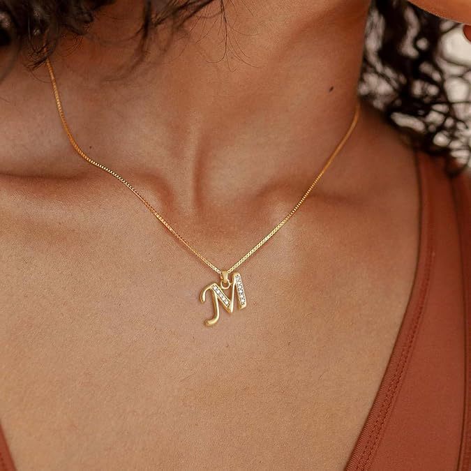 2025 amazon new exquisite women's gold initial necklace - personalized, stylish, elegant, and trendy clavicle chain