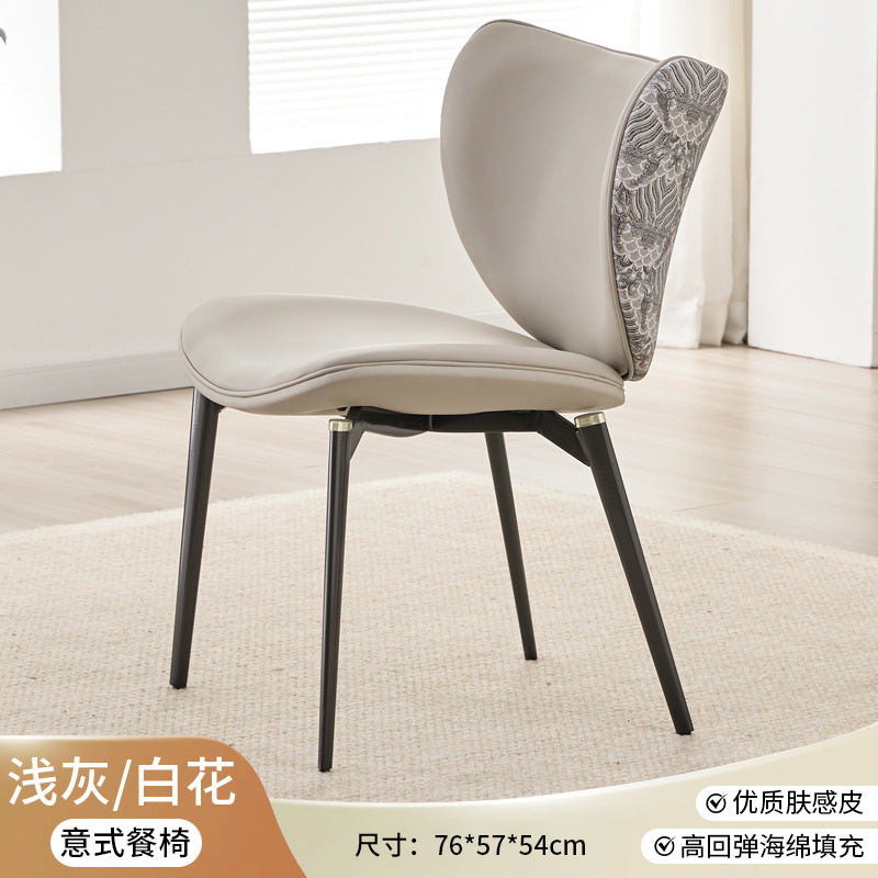 Italian normcore dining chair designer for home scandinavianaccessible luxury casual chair modern casual backrest soft bag chair negotiation chair