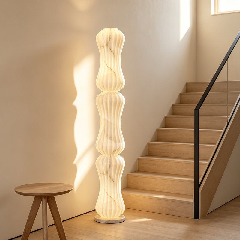 Hotel & b&b outdoor decorative ambient courtyard villa landscape floor lamp - faux marble standing floor lamp