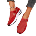 plus size  casualflats women's spring & fall new arrivalthick sole fly woven breathable velcro casual mesh shoes