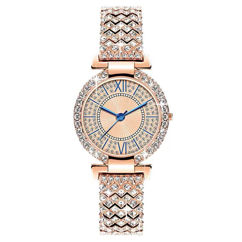 Live broadcast douyin popular full diamond women's watch women's watch quartz watch bracelet watch women's one piece dropshipping source
