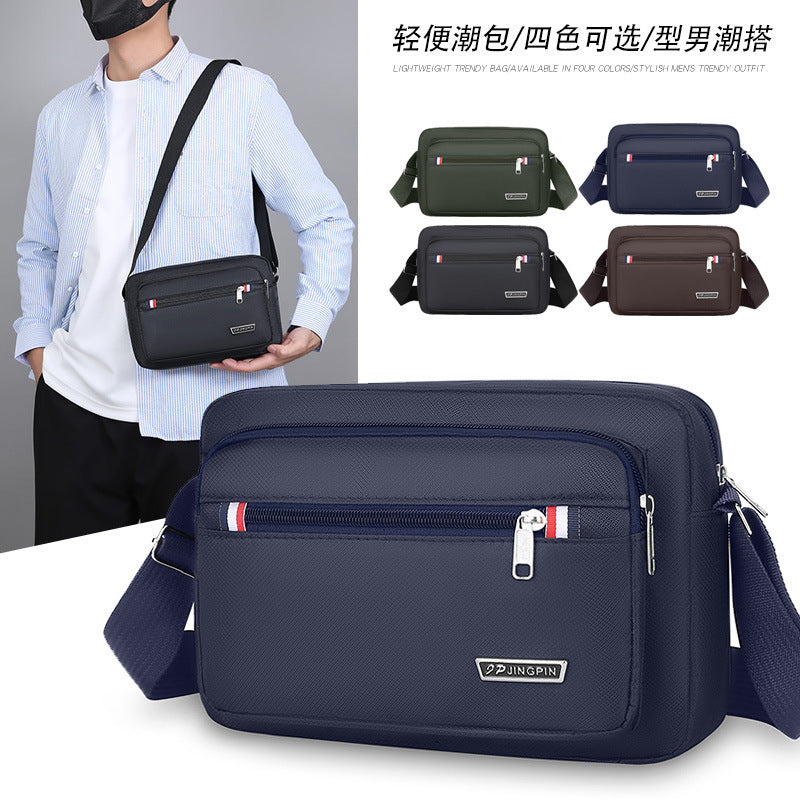 Foreign trade men's shoulder bag outdoor fashion trend messenger bag leisure business business wallet multi-layer storage bag