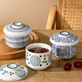 Creative ceramic underglaze dessert stew pot bird's nest tonic steamed egg bowl hotel restaurant high-looking small stew pot with lid