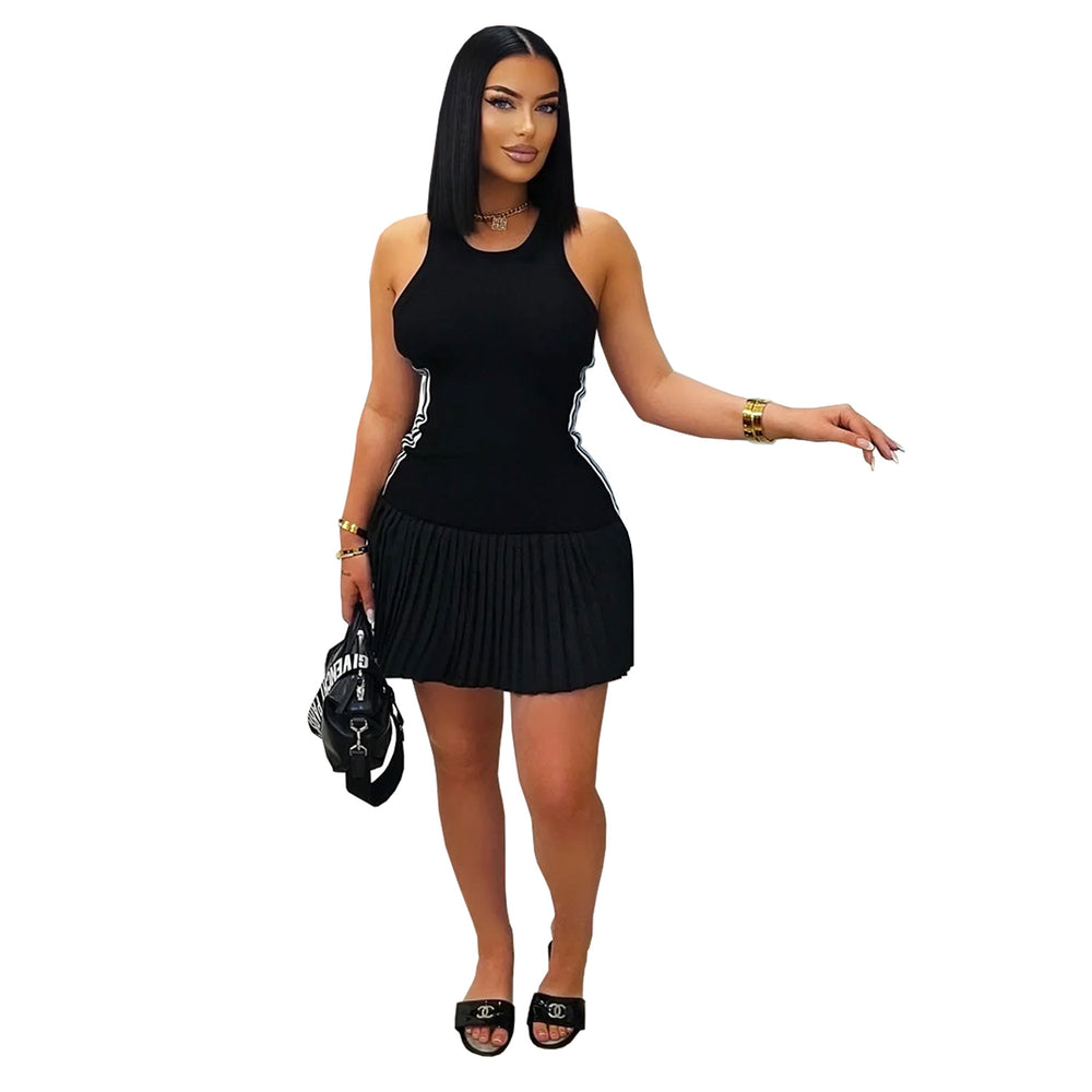 C7320 cross-border   fashion women's sporty mini dress - 3d cutout slim-fit dress