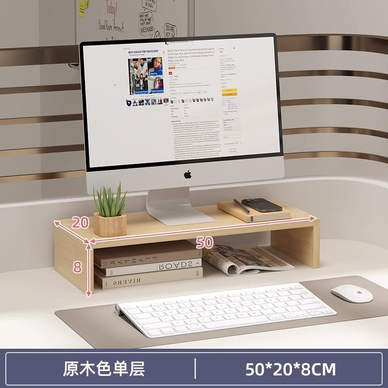 Computer elevated stand monitor bracket desktop bracket office desktop storage shelf workstation corner hole board