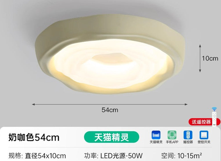 Full Spectrum Ceiling Light Cookies Master Bedroom Ceiling Light Eye Protection Nordic Modern Simple Cream Wind Children's Room Lighting