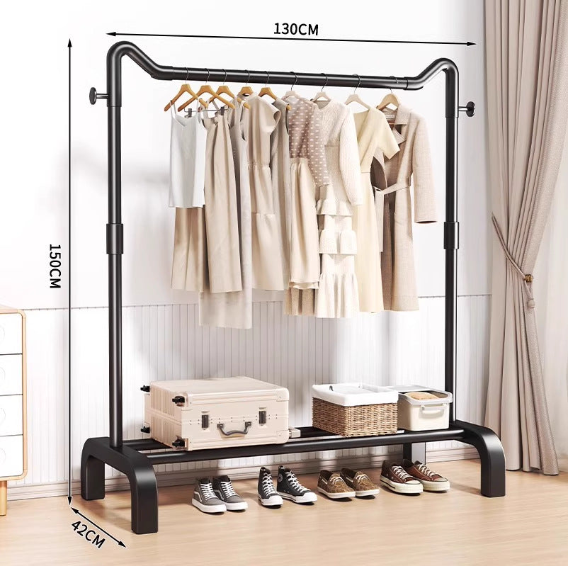 Clothes drying rack floor-standing for home bedroom hanging clothes foldable simple indoor dormitory movable storage rack for drying clothes and hats