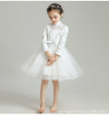 Girls' evening gown princess dress - long sleeve for little girls, perfect for hostesses, flower girls, runway shows, piano performances, flower girl events, and birthday celebrations