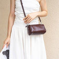 Vintage women's bag 2024 new fashion versatile shoulder crossbody small bag high-end soft leather pillow bag phone bag