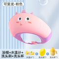 Triceratops shower cap - pink + shampoo brush + shampoo cup + water thermometer