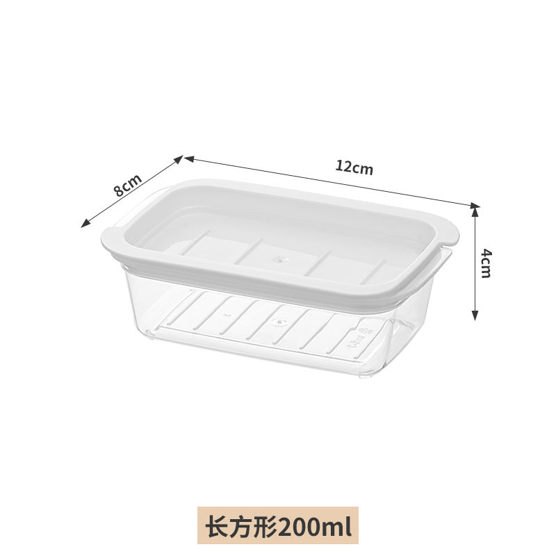 New refrigerator frozen meat box grid frozen sealed box fresh-keeping box onion ginger garlic rice sub-packaging finishing artifact preparation
