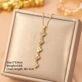[titanium steel] fashionable and versatile four-leaf clover necklace for women, accessible luxury, high-end elegant clavicle chain jewelry