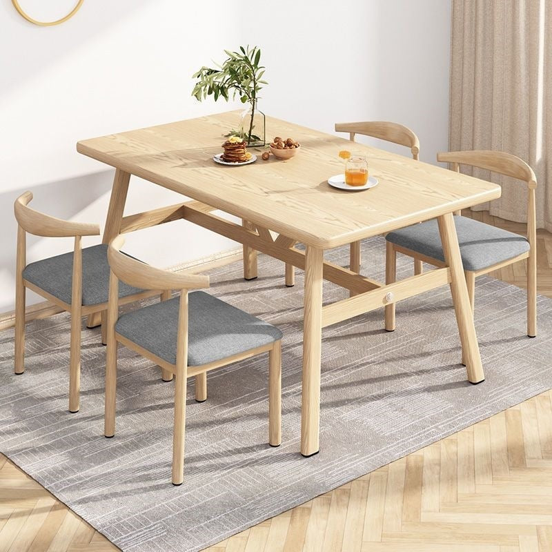 Rectangular table and chair combination casual small apartment dining table suit dining table and chair for home dining table and chair catering merchant